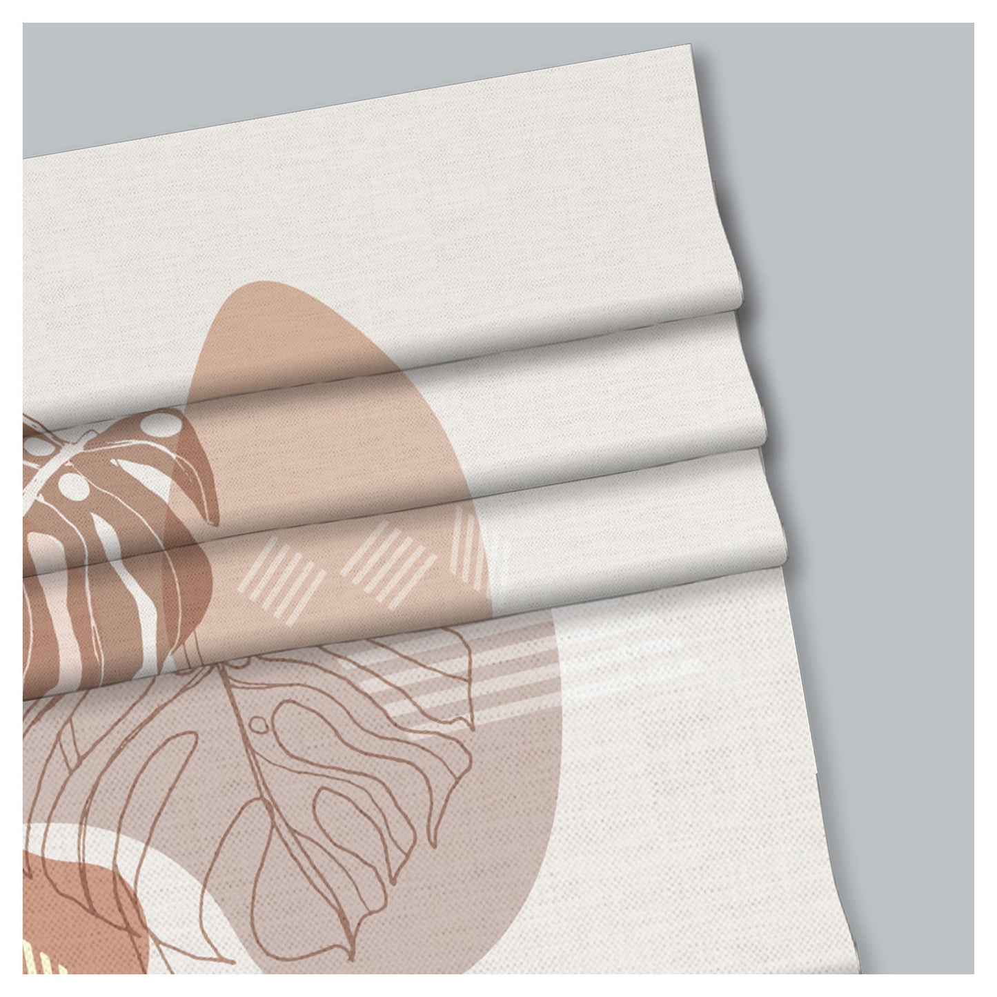 Boho Abstract Pattern Print Roman Shade
