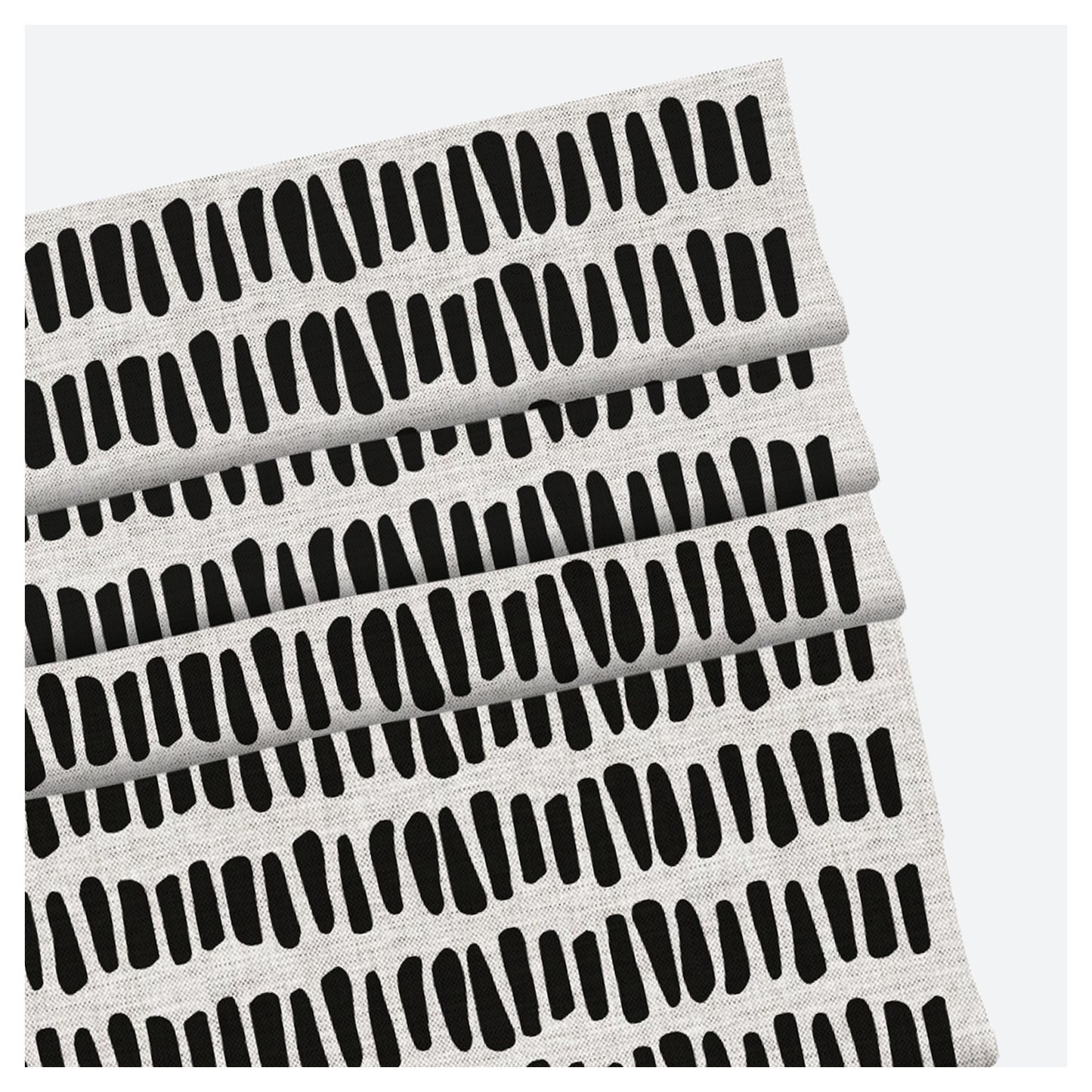 Hand Drawn Doodle Thicker Line Stripes Scandinavian Window Roman Shade