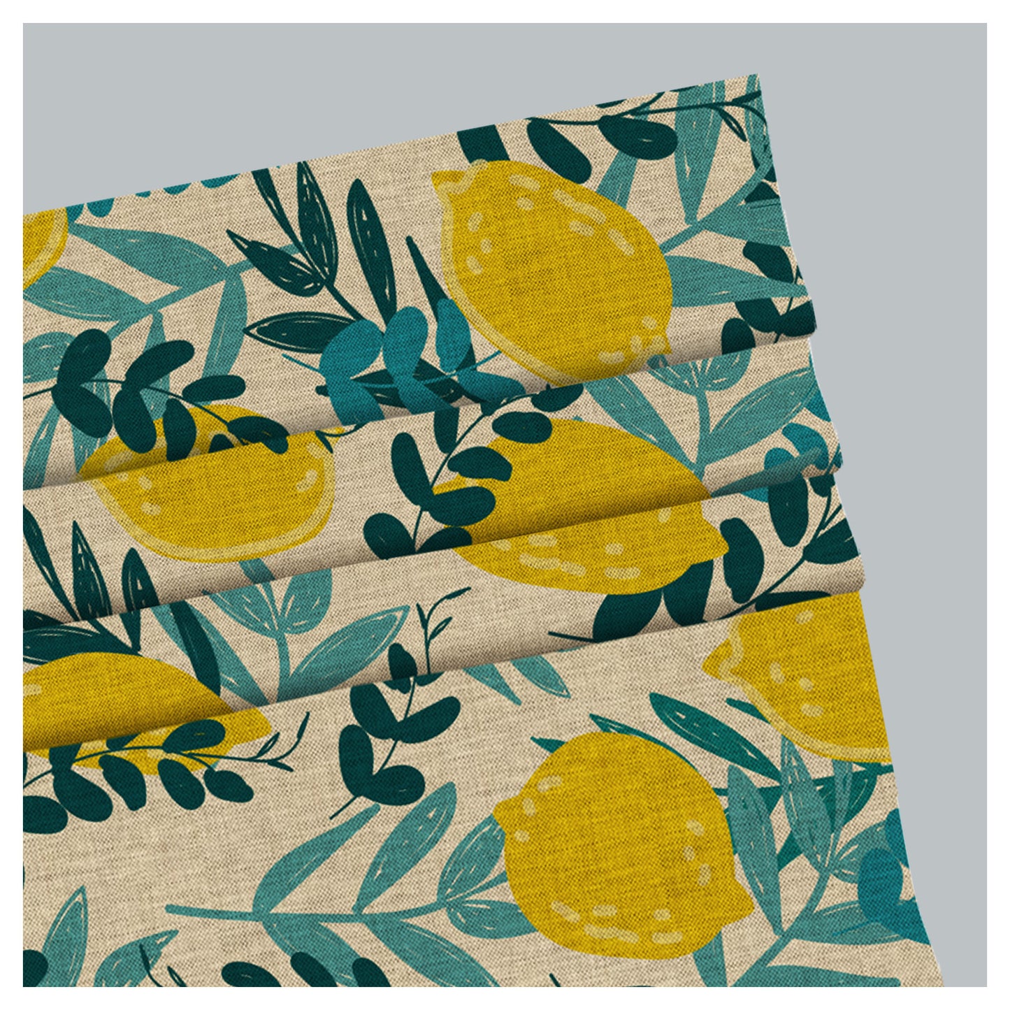Lemon Pattern Print Window Roman Shade