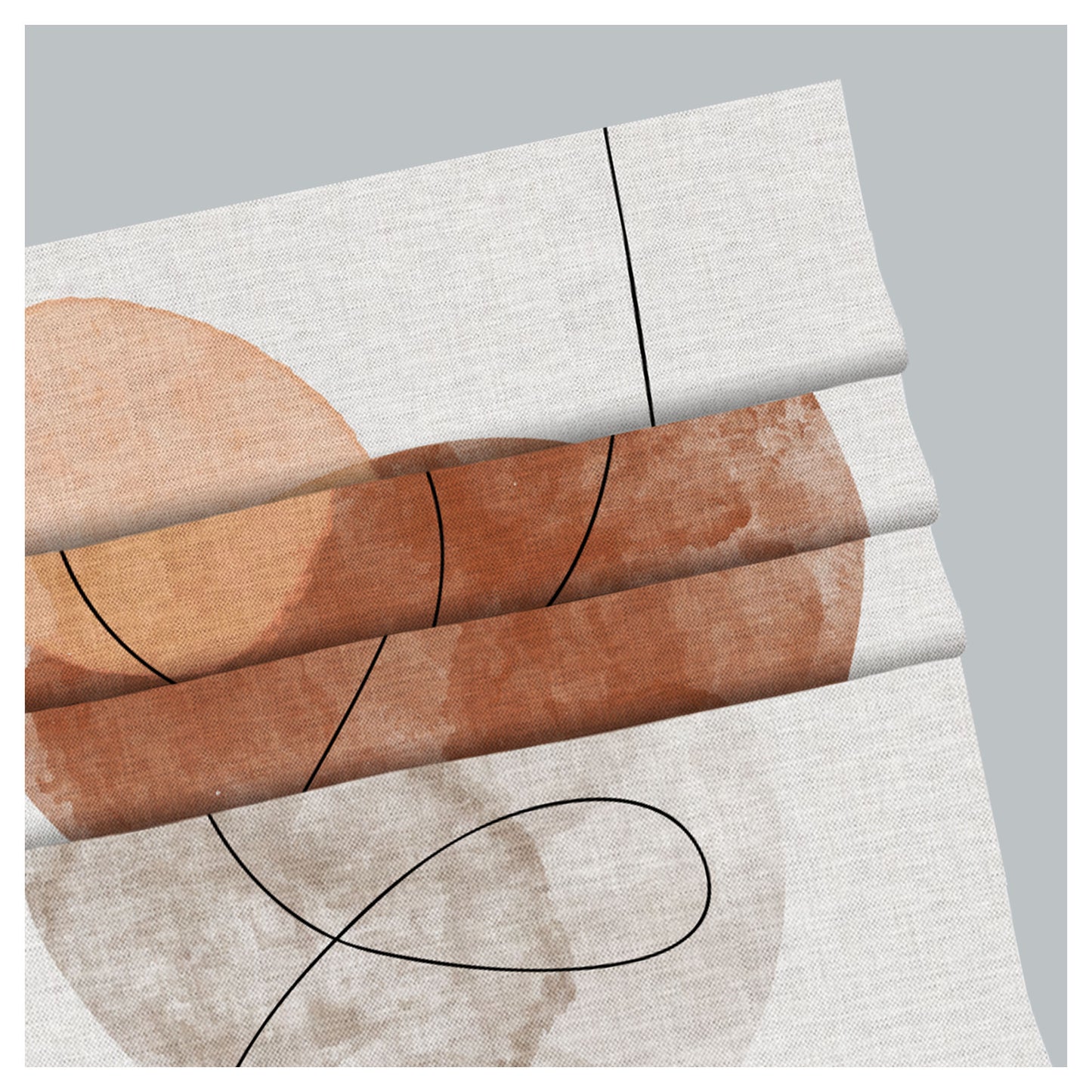 Abstract Watercolor Pattern Print Window Roman Shade