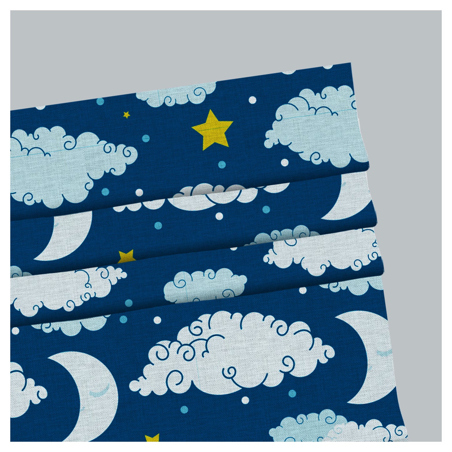 Nursery Good Night Clouds Window Roman Shade