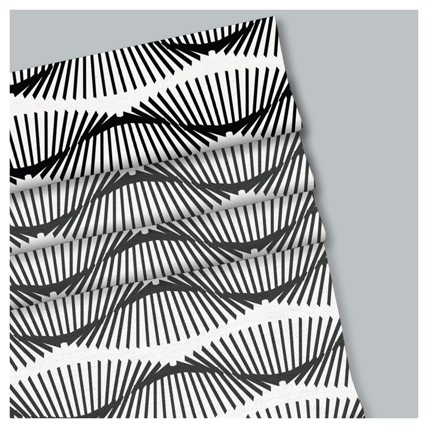 Black and White Retro Pattern Scandinavian Window Roman Shade