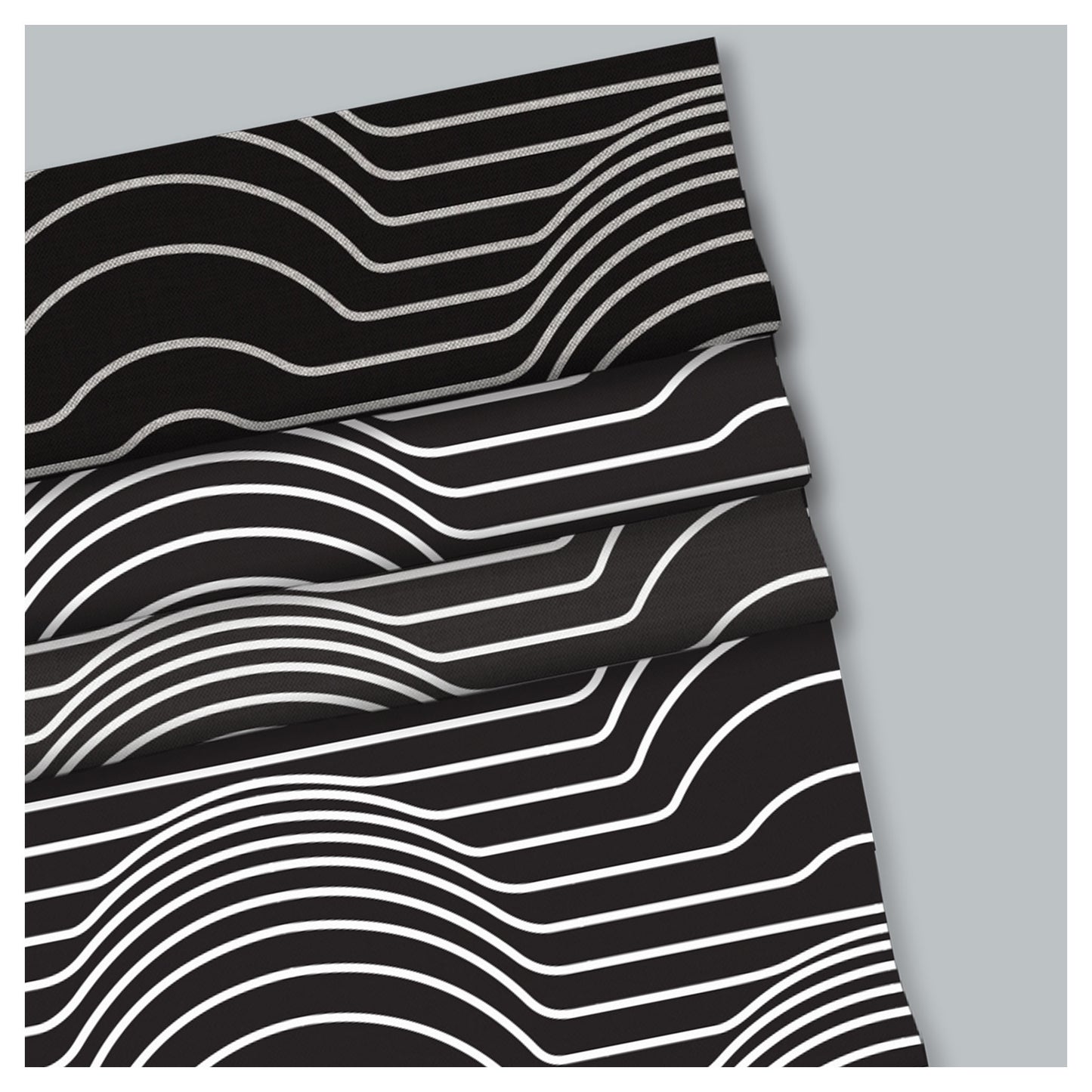 Black and White Retro Line Scandinavian Window Roman Shade