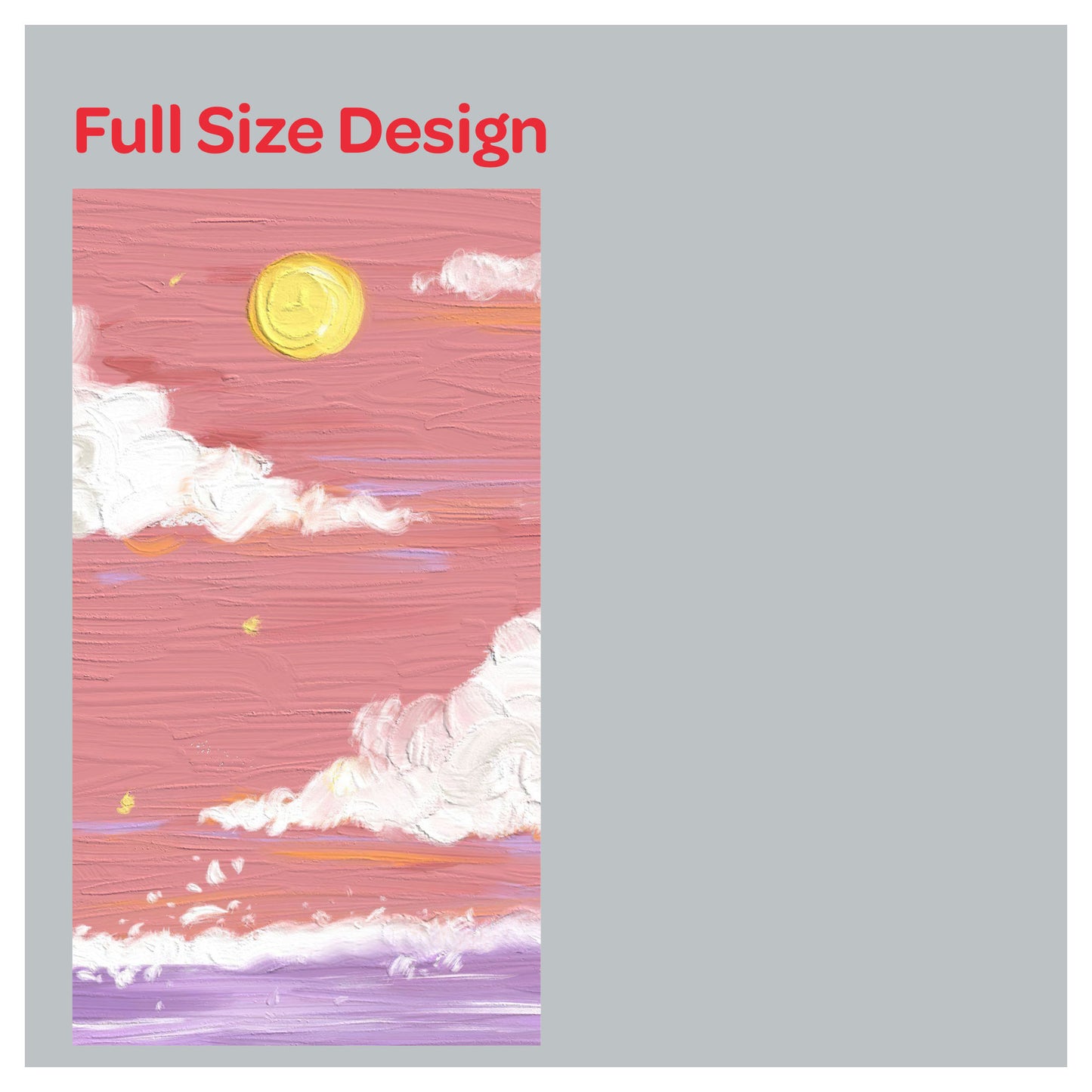 Oil Painting Pink Sky and Sun Window Roman Shade