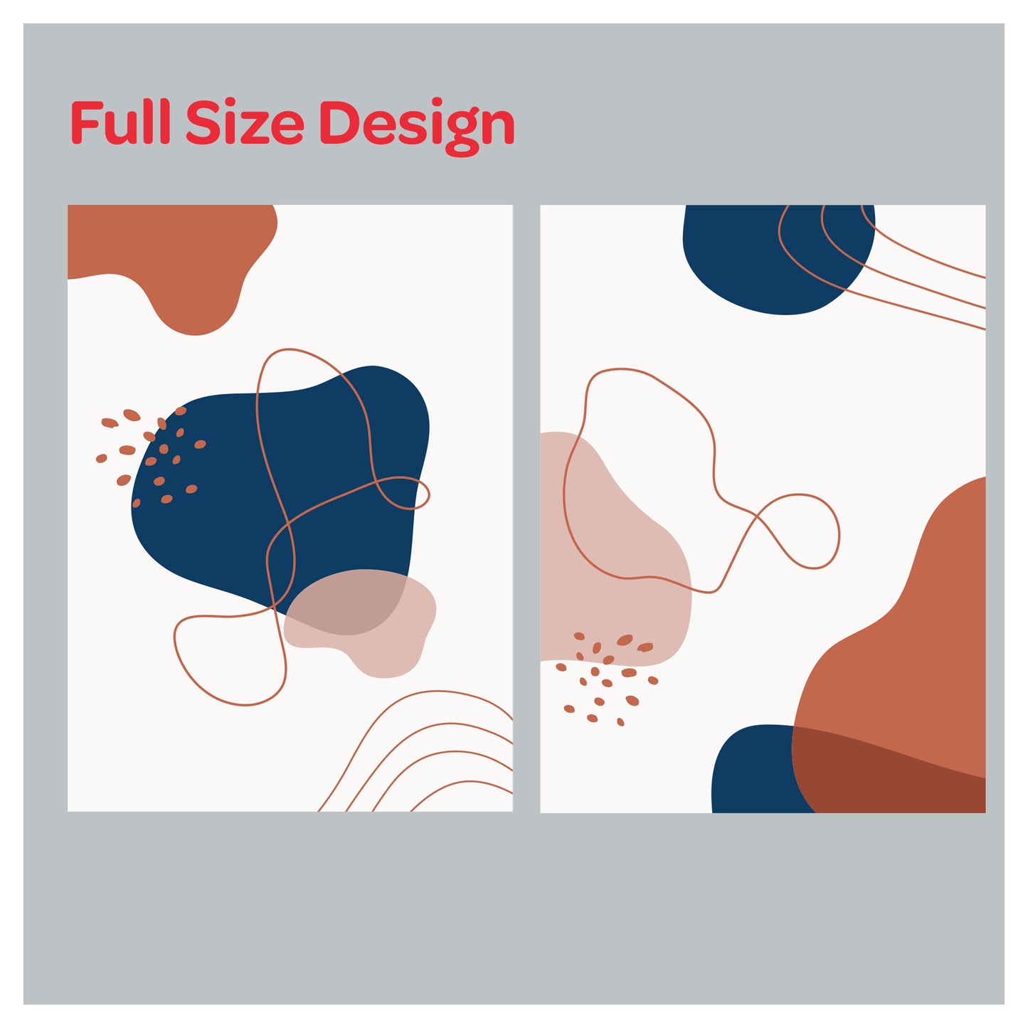 Midcentury Organic Free Form Shapes Window Roman Shade