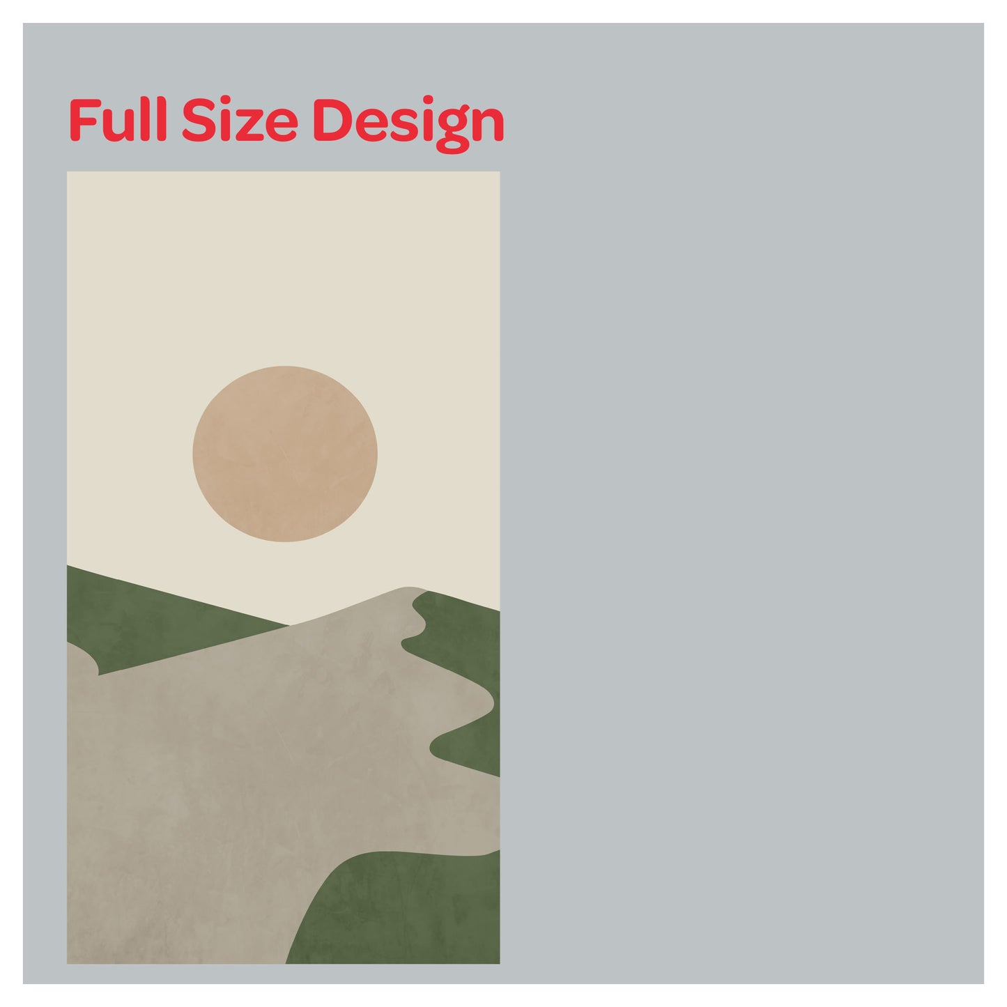Sun & Mountain Contemporary Art Pattern Print Window Roman Shade