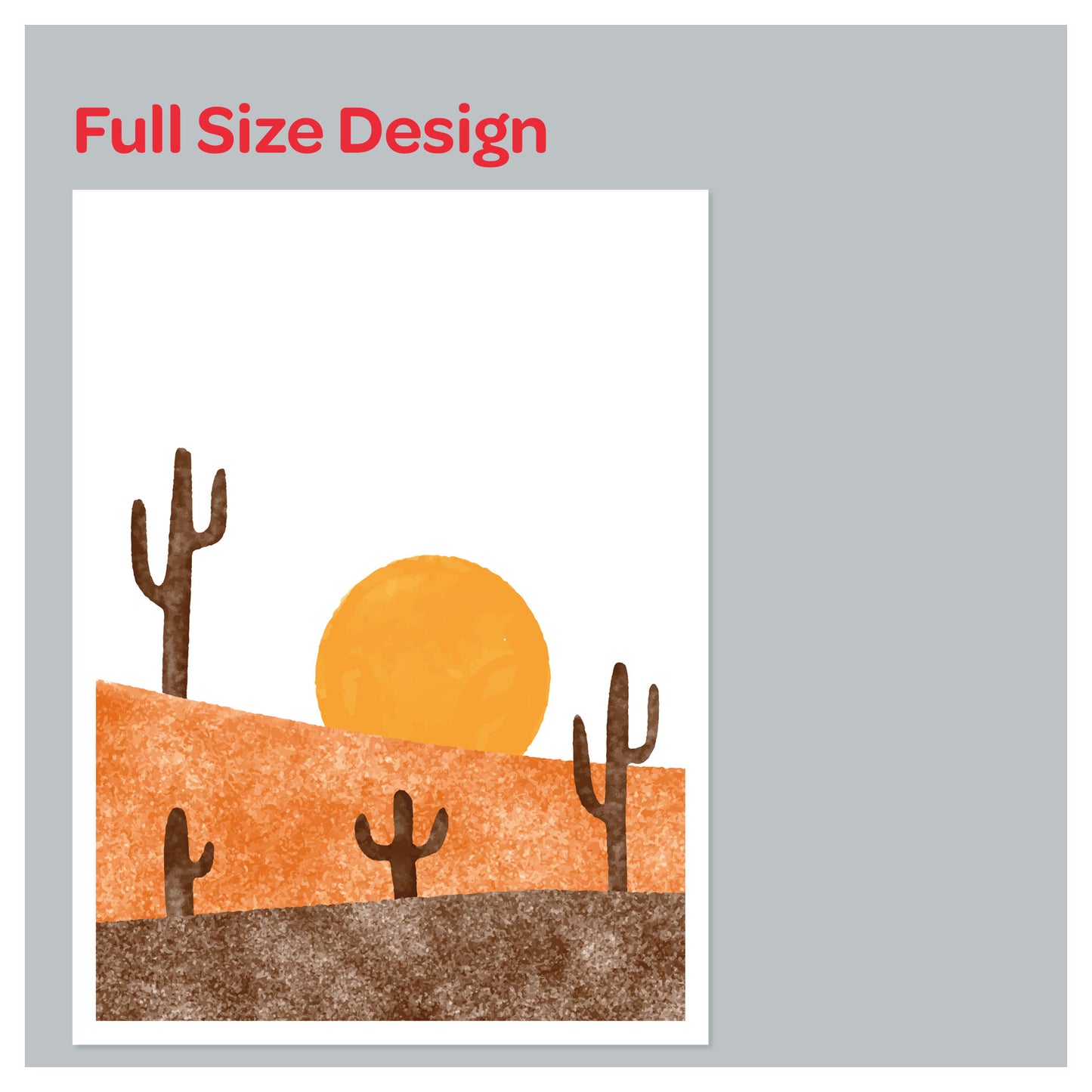 Boho Desert Landscape Pattern Print Window Roman Shade