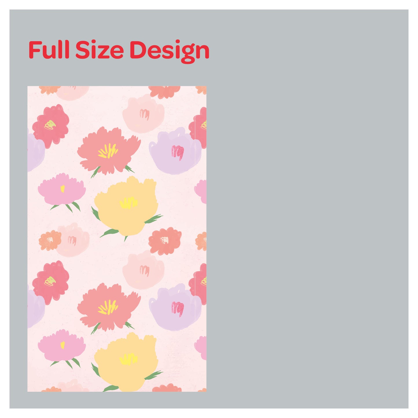 Hand Drawn Flowers Pattern Print Window Roman Shade