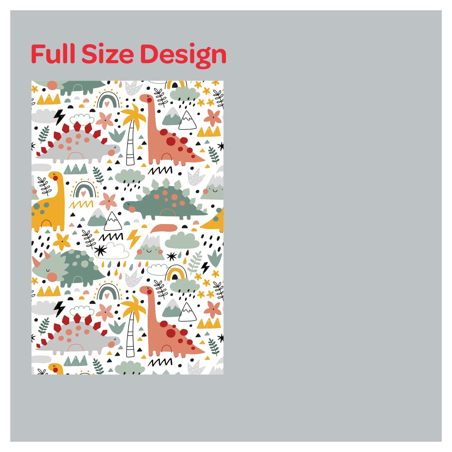 Dinosaur Nursery Pattern Print Window Roman Shade