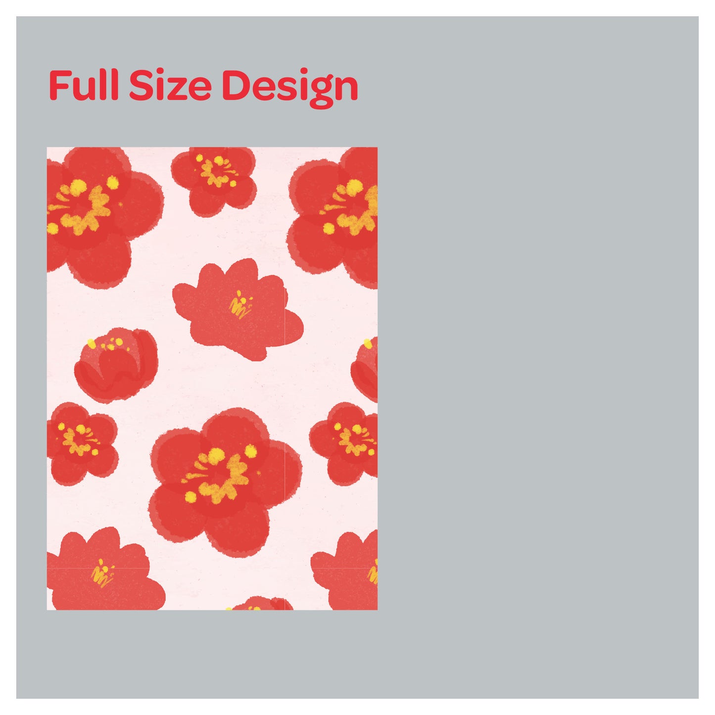 Hand Drawn Flowers Pattern Print Window Roman Shade