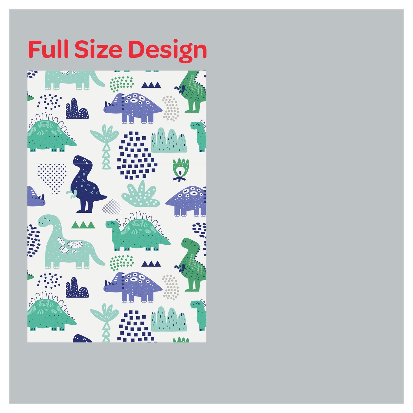 Dinosaur Nursery Pattern Print Window Roman Shade