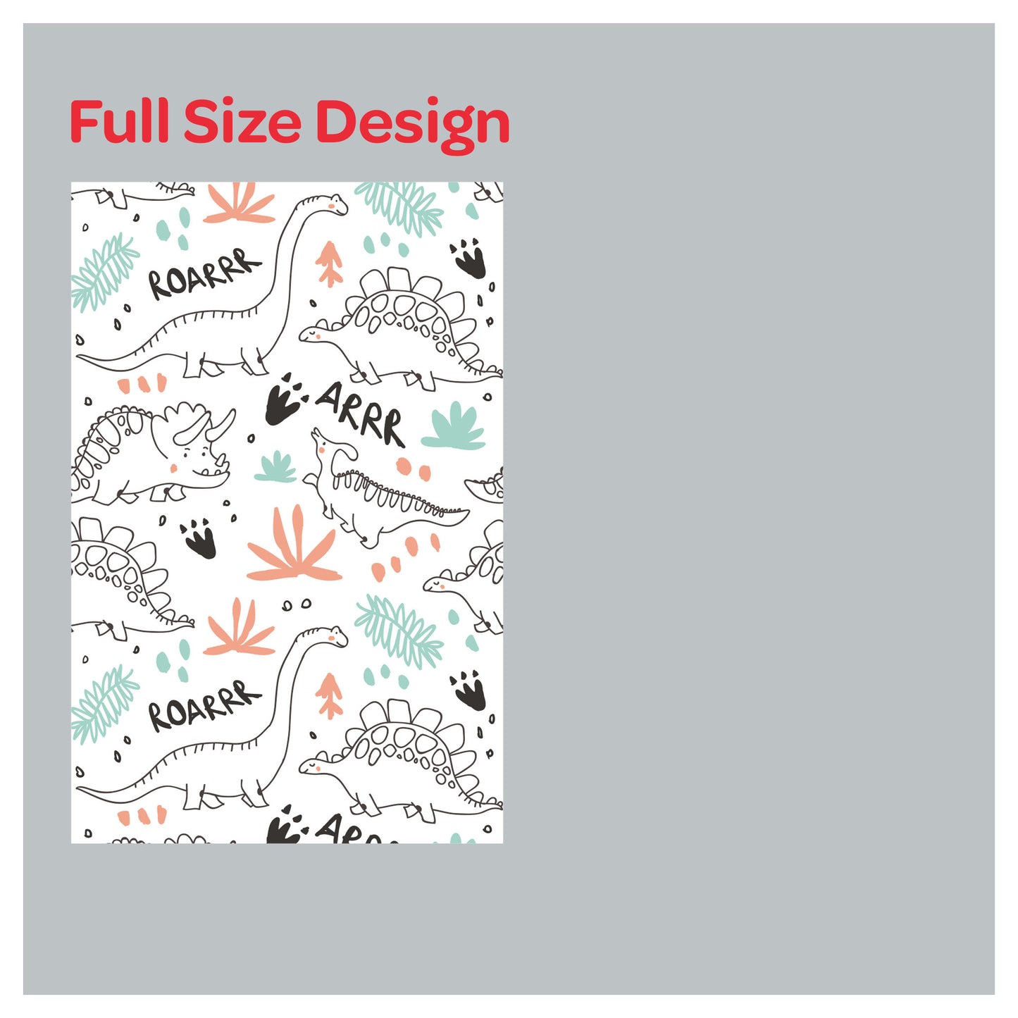 Dinosaur Nursery Pattern Print Window Roman Shade