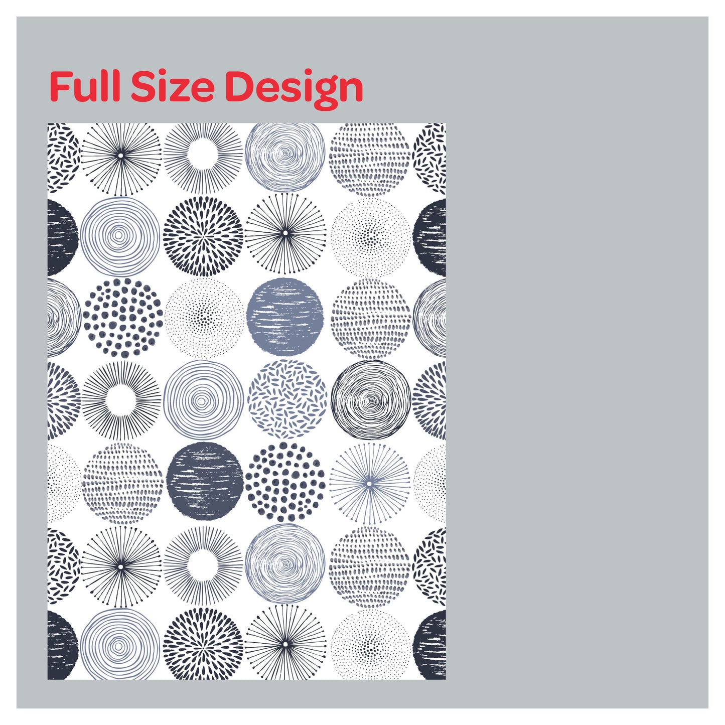 Japanese Geometric Circle Pattern Window Roman Shade