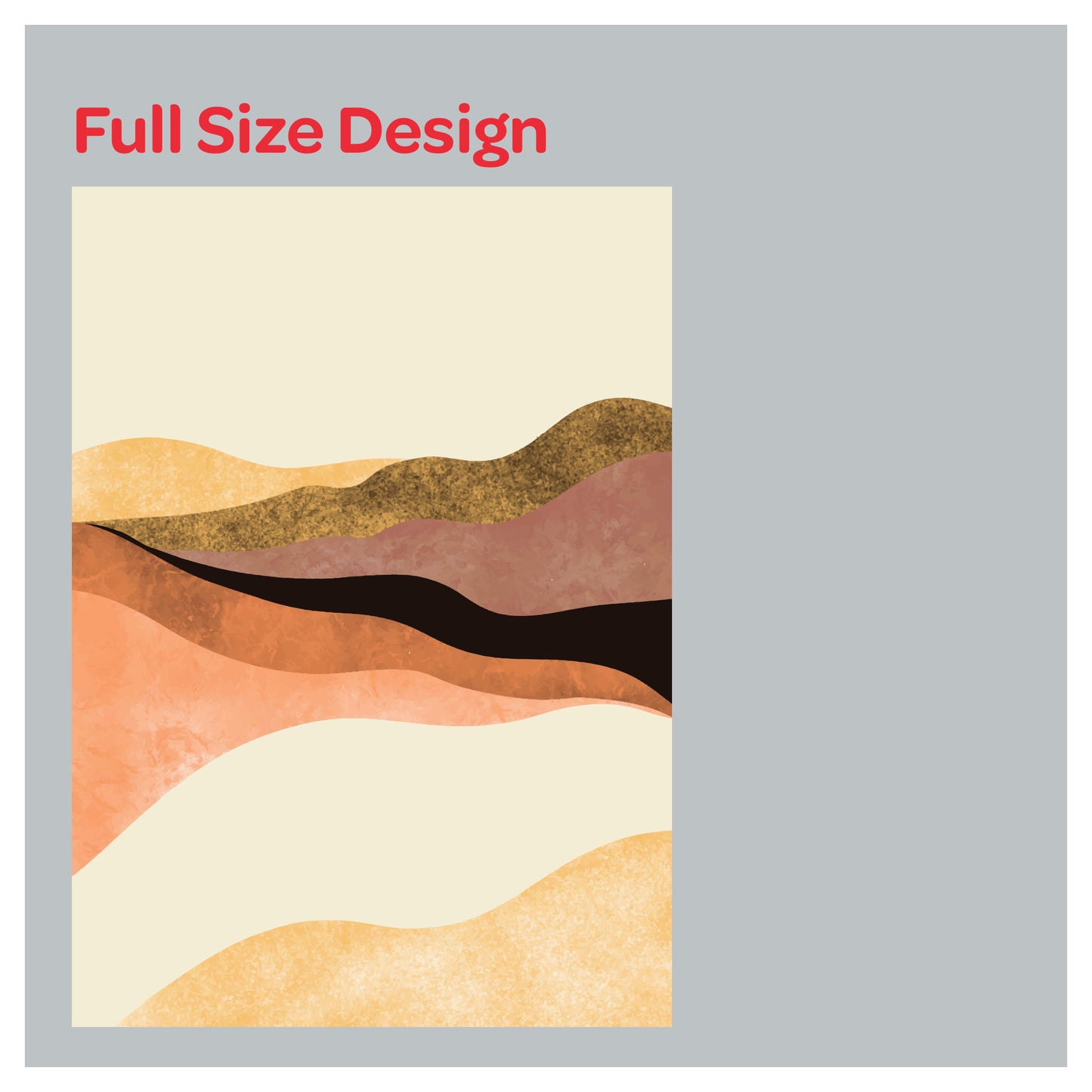 Abstract Mountain Landscape Boho Window Roman Shade