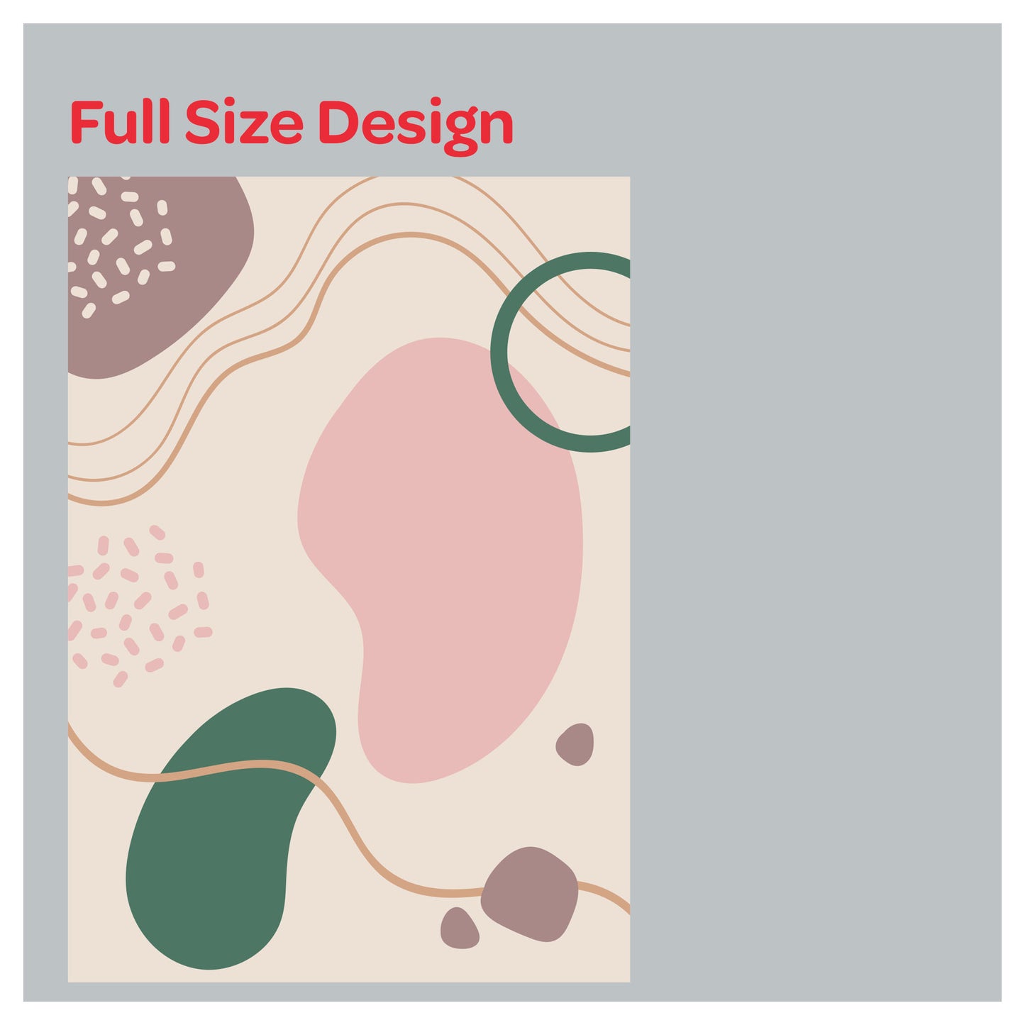Neutral Minimalist Organic Shapes Window Roman Shade