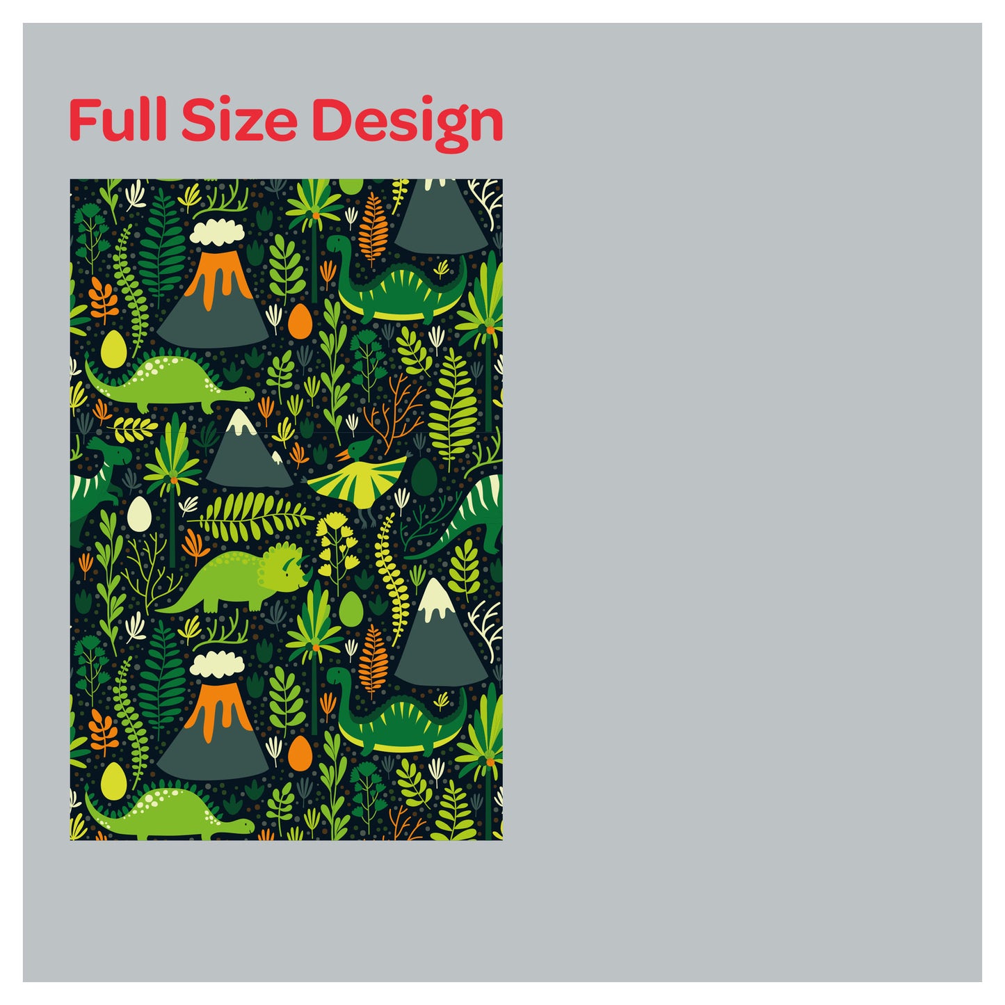 Dinosaur Nursery Pattern Print Window Roman Shade