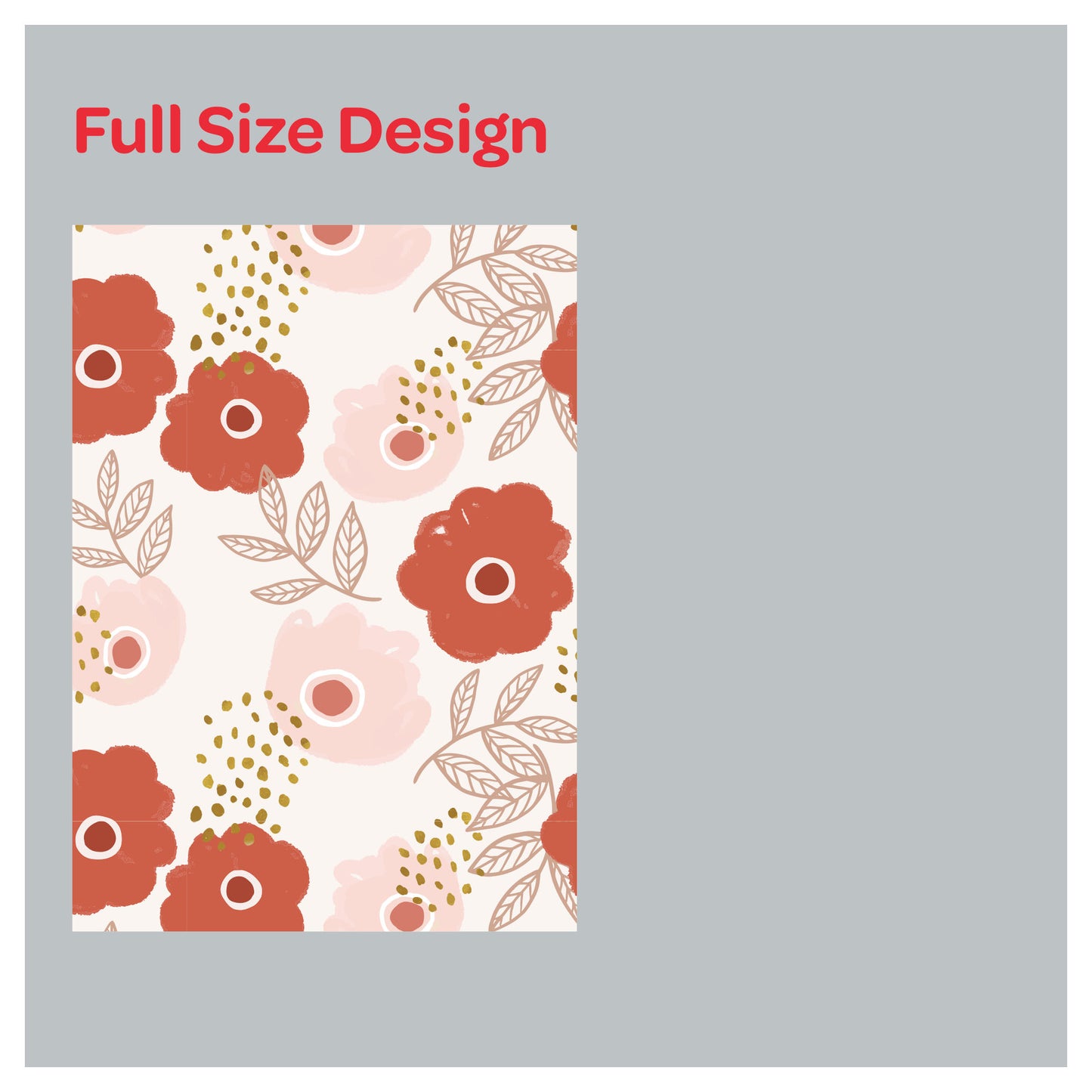 Hand Drawn Flowers Pattern Print Window Roman Shade