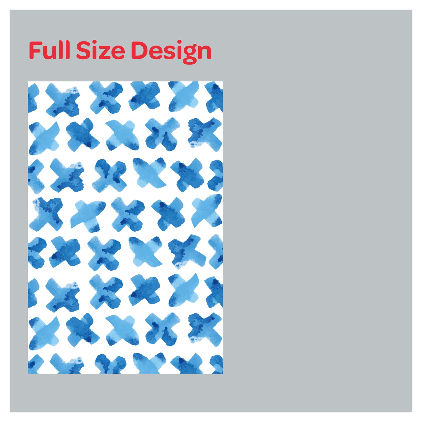 Blue Watercolor Cross Shape Window Roman Shade