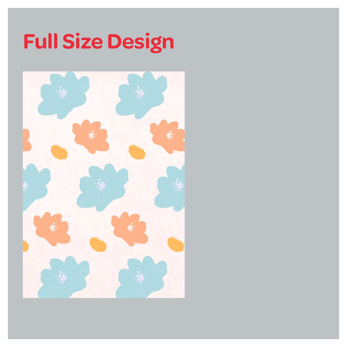 Hand Drawn Flowers Pattern Print Window Roman Shade