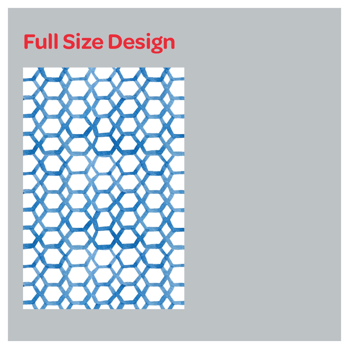 Blue Watercolor Hand Paint Geometry Window Roman Shade