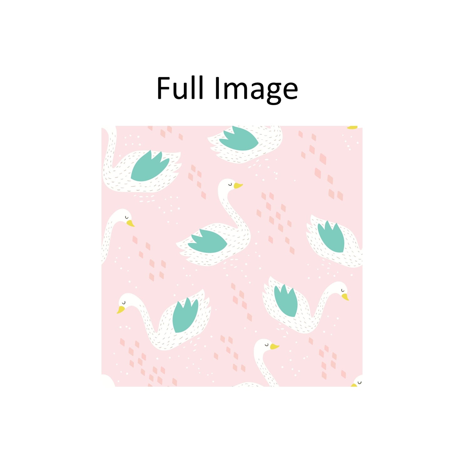 Pink Swam Nusery Window Roman Shade