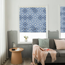 Load image into Gallery viewer, Southwestern Ethnic Tribal Patterns Linen Window Roman Shade
