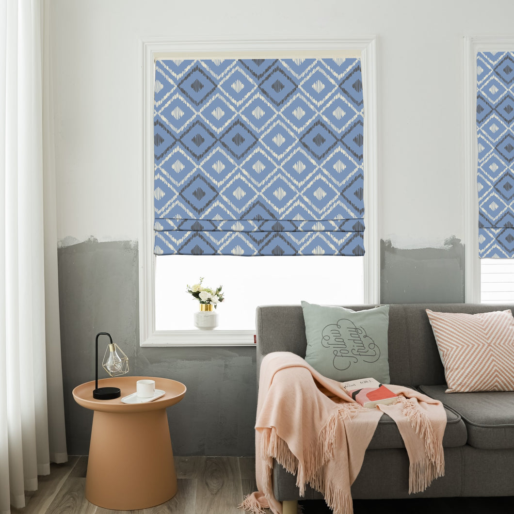 Southwestern Ethnic Tribal Patterns Linen Window Roman Shade