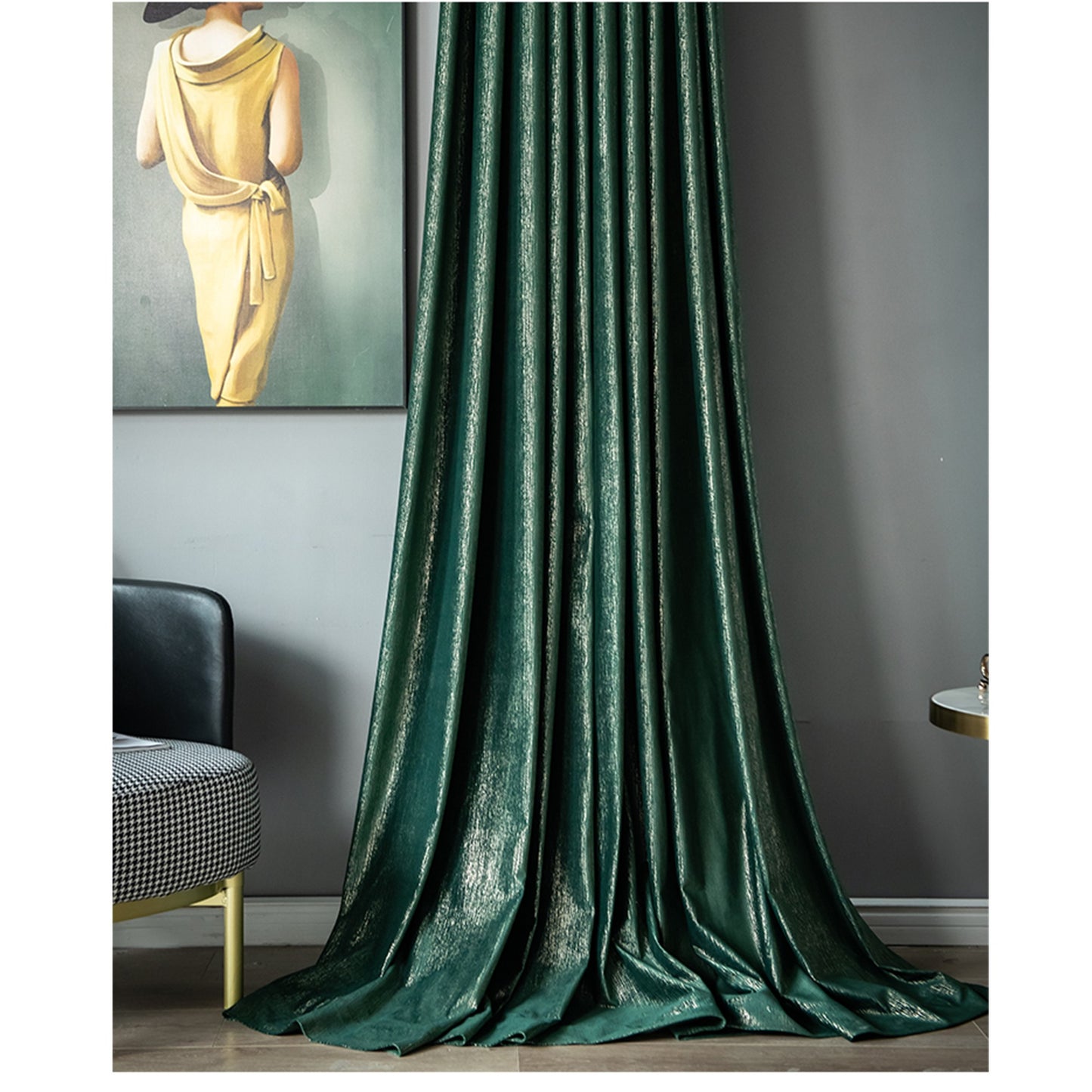 Royal Velvet with Gold Accents Window Curtains Drapery