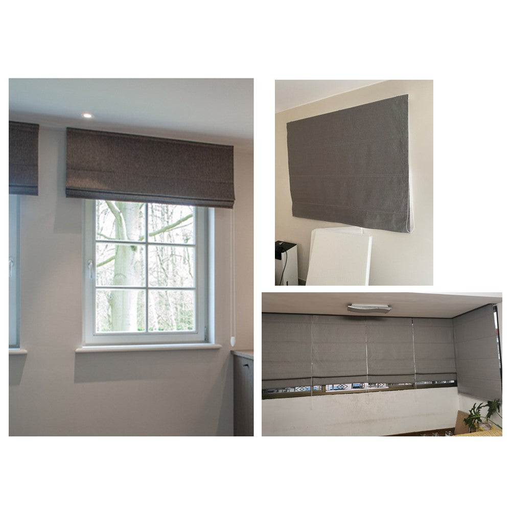Shade of Gray Linen Window Roman Shade