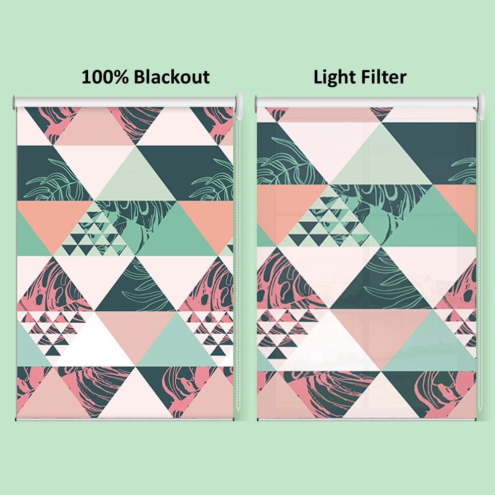 Triangular Geometric Pattern Art Window Roller Shade