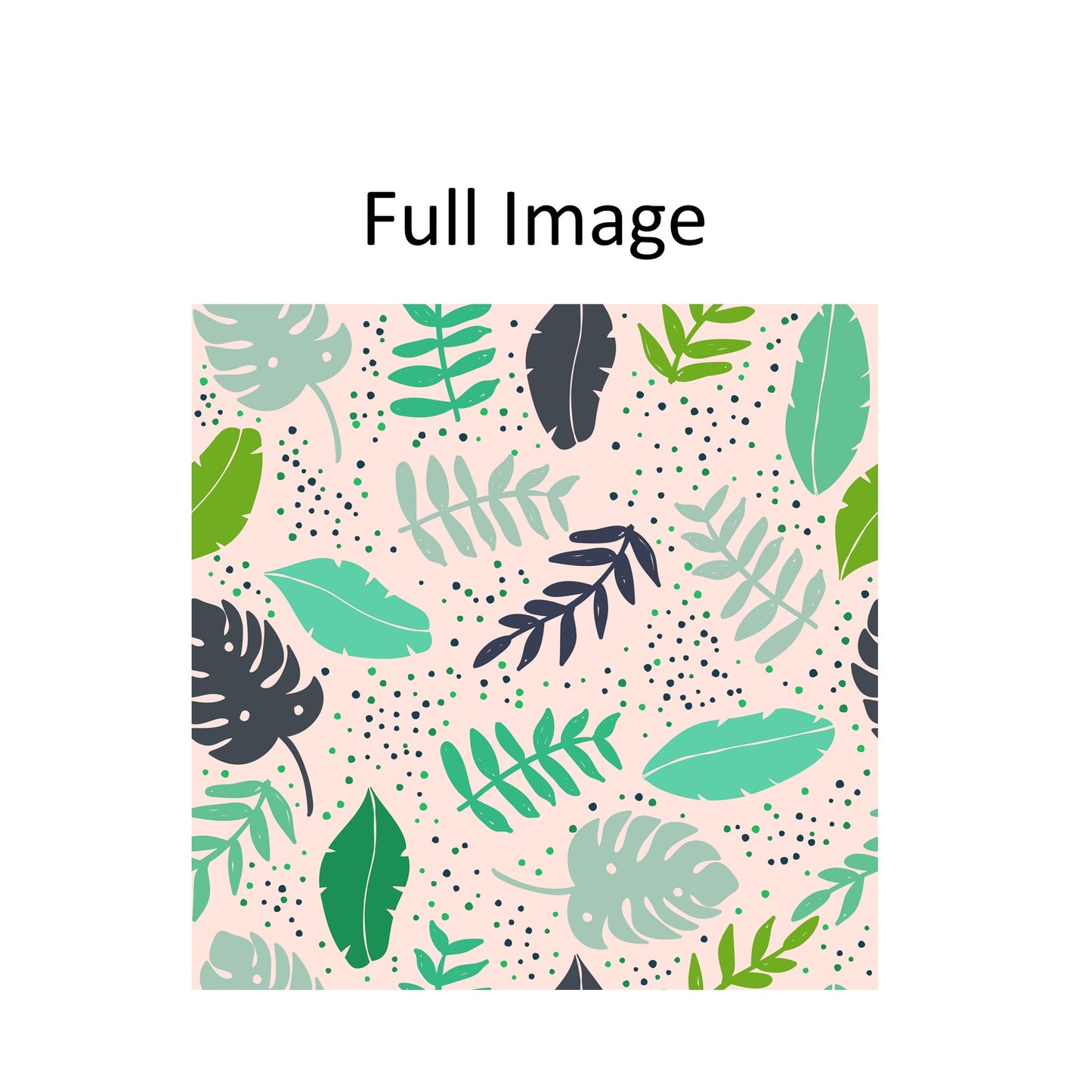 Botanical Mosntera Natural Print Window Roller Shade