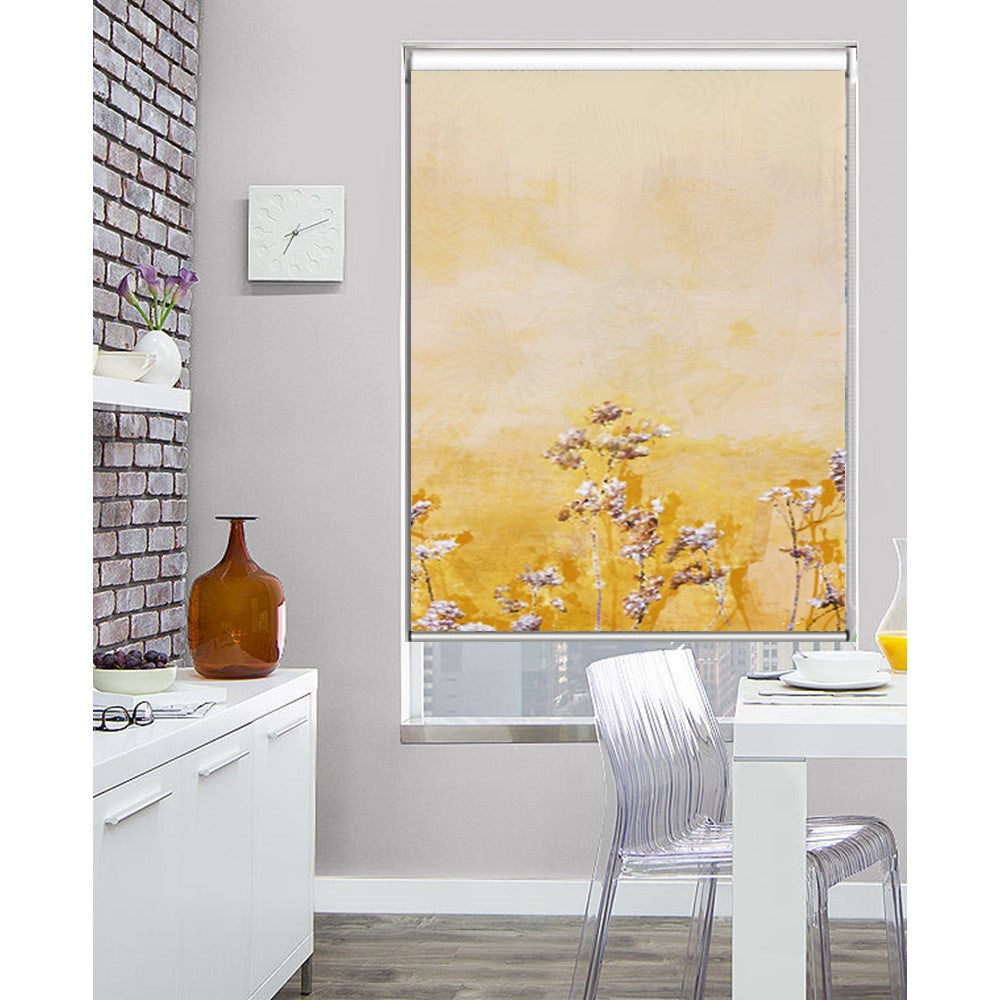 Abstract Cotton Farm Print Window Roller Shade