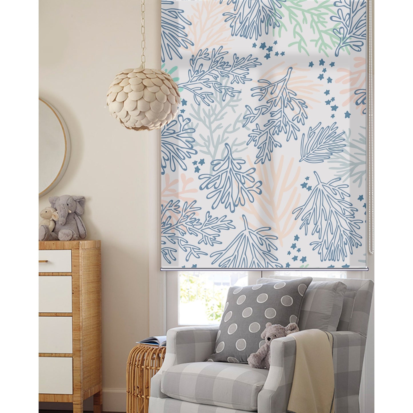 Pine Tree Print Window Roller Shade