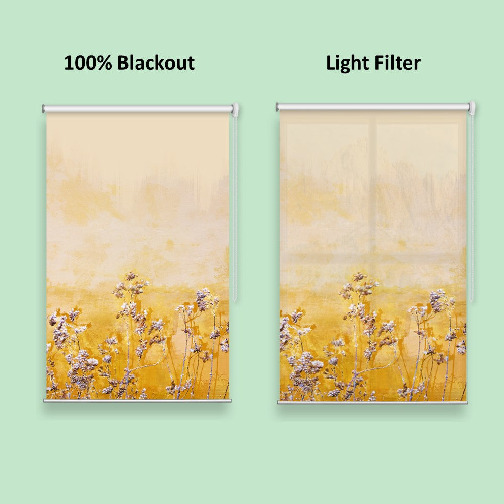 Abstract Cotton Farm Print Window Roller Shade
