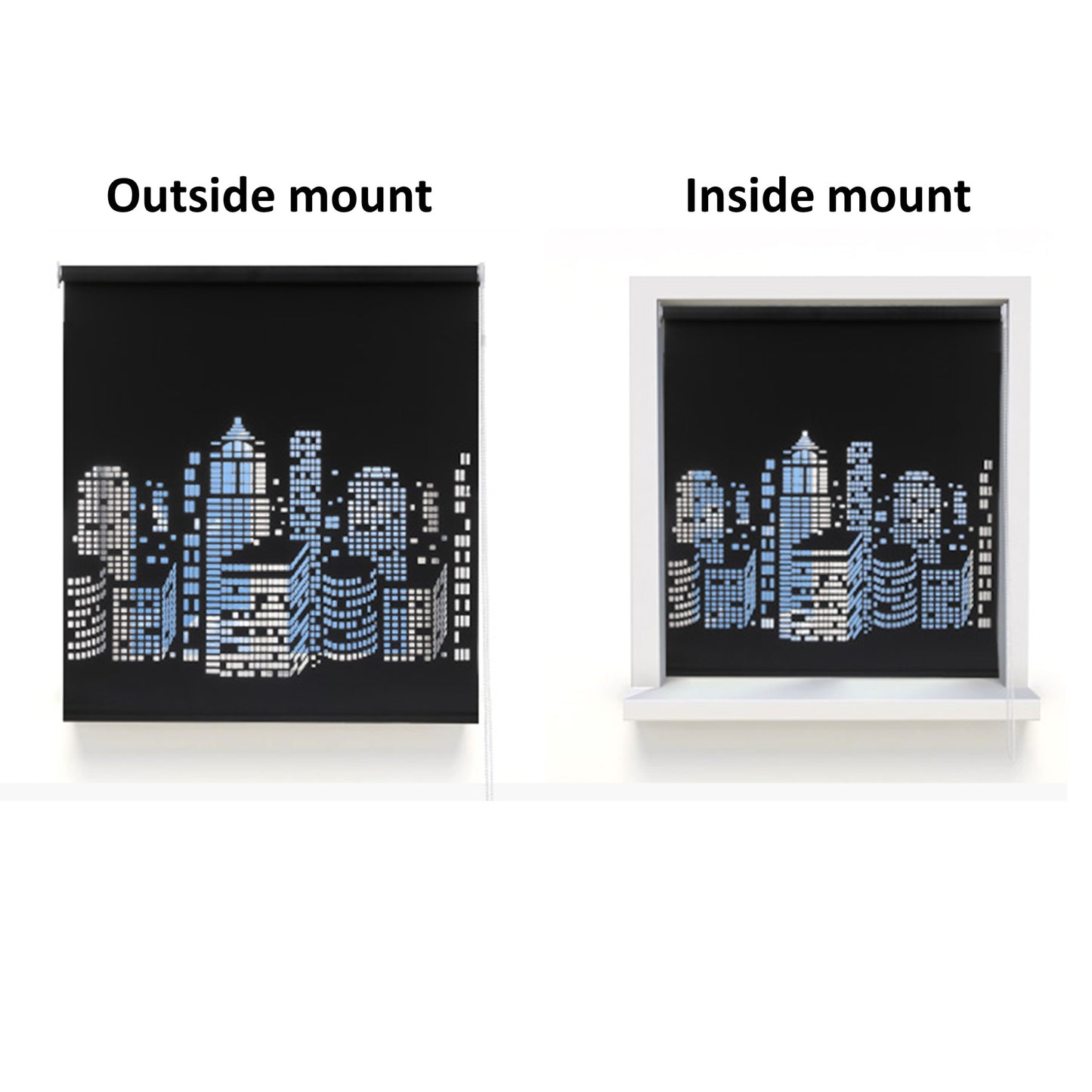 Horse Blackout Die Cut Cutout Sparkle Window Roller Blinds Shades Curtains