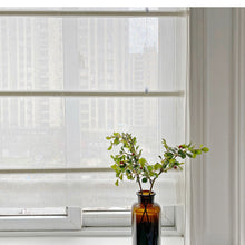 Load image into Gallery viewer, Pure White Textile Jute Textured Linen Window Roman Shade
