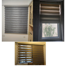 Load image into Gallery viewer, Blackout and Sheer Window Blinds Zebra Roller Shade with Valance
