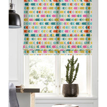 Load image into Gallery viewer, Colorful Arrow Tessellation Linen Window Roman Shade
