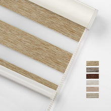 Load image into Gallery viewer, Glitter Neutral Window Blinds Zebra Roller Shade with Valance
