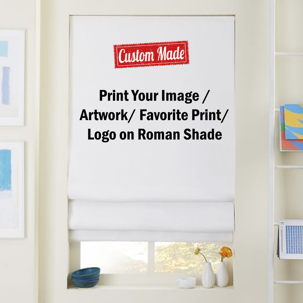 Personalized Custom Your Image/Logo Print Window Roman Shade