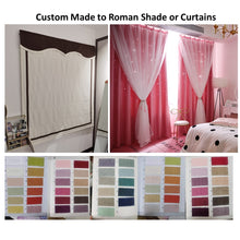 Load image into Gallery viewer, Custom Made Window Roman Shade Curtains Drapery Upholstery Plain Herringbone Cotton Linen Textile Fabric

