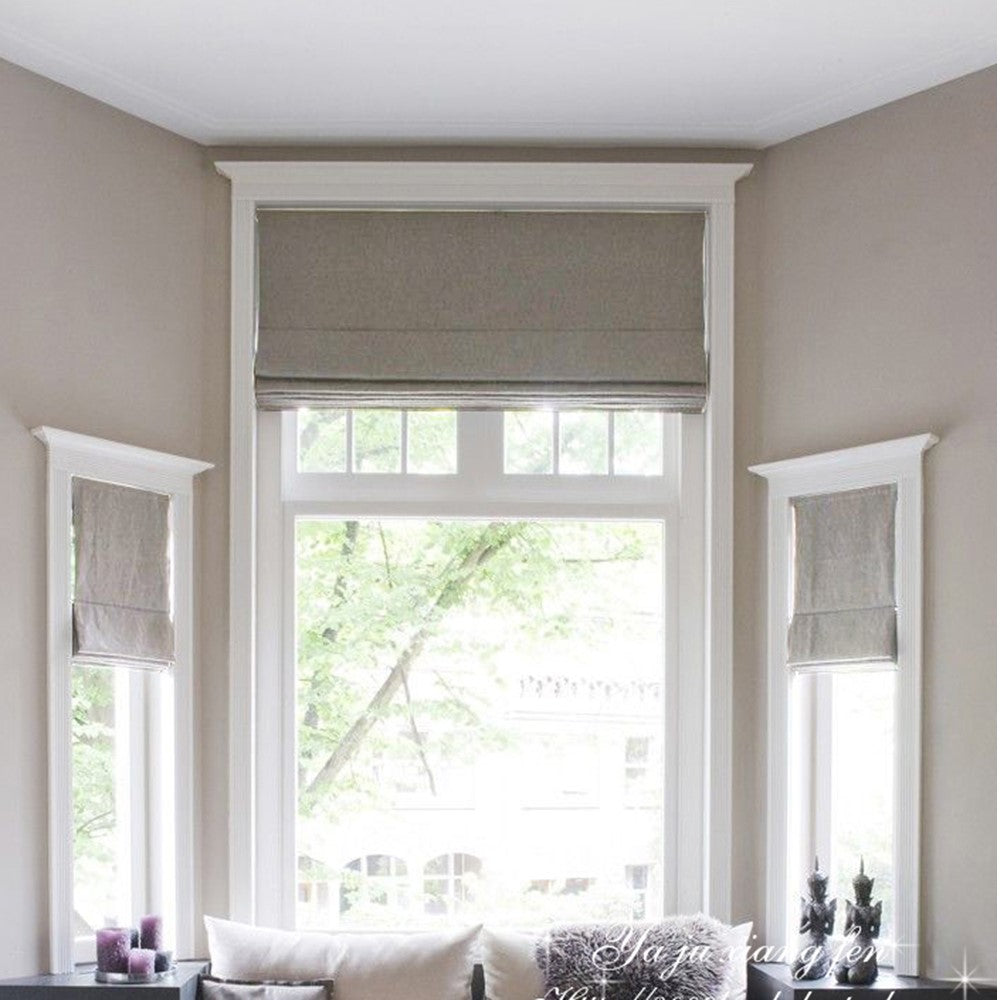 Shade of Gray Linen Window Roman Shade