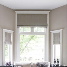 Load image into Gallery viewer, Gray Linen Window Roman Shade
