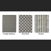 Load image into Gallery viewer, Black and White Clam Shell Scandinavian Window Roman Shade
