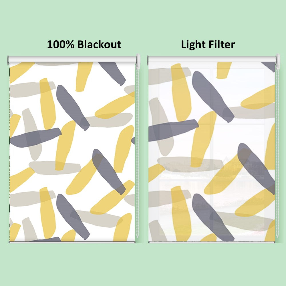 Contemporary Organic Shape Pastel Window Roller Shade