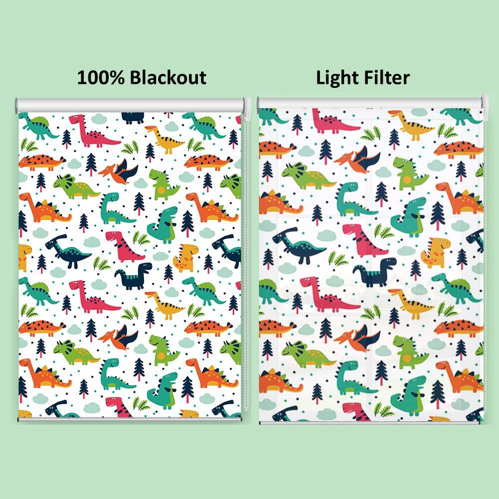Nursery Dinosaur Print Roller Shade