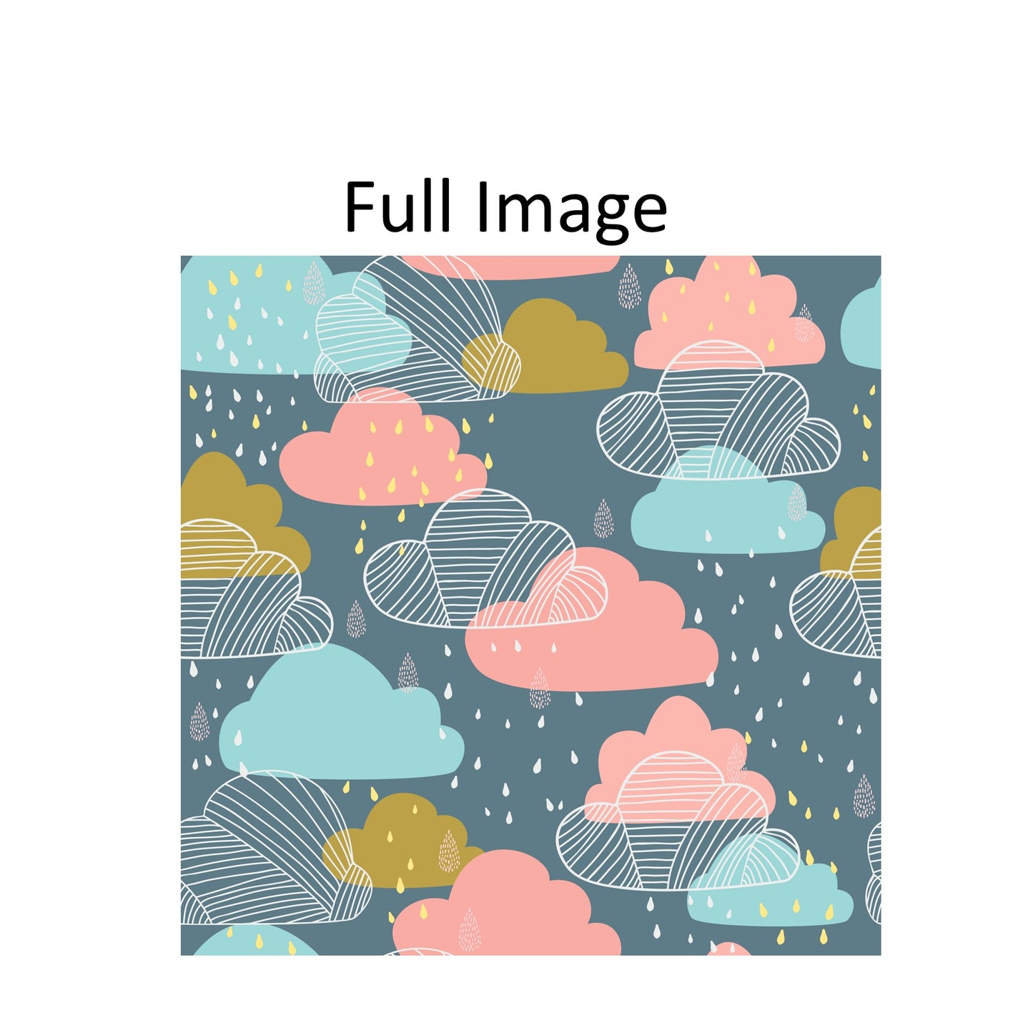 Mid Night Rain Nursery Room Window Roller Shade