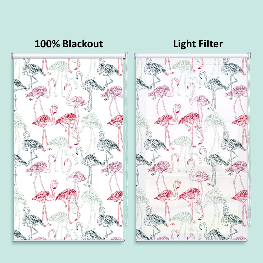Flamingo Art Roller Shade