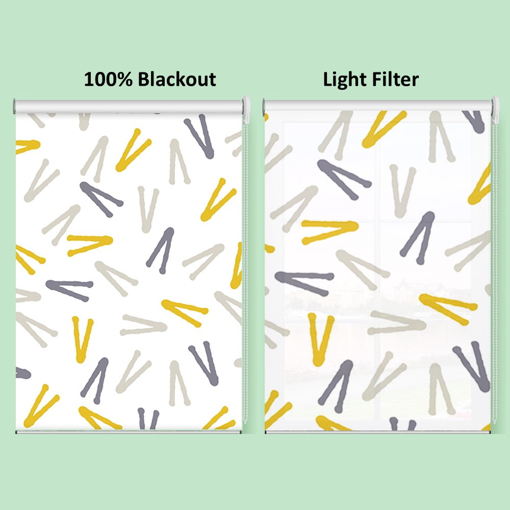 Contemporary V Shape Chevron Pastel Window Roller Shade