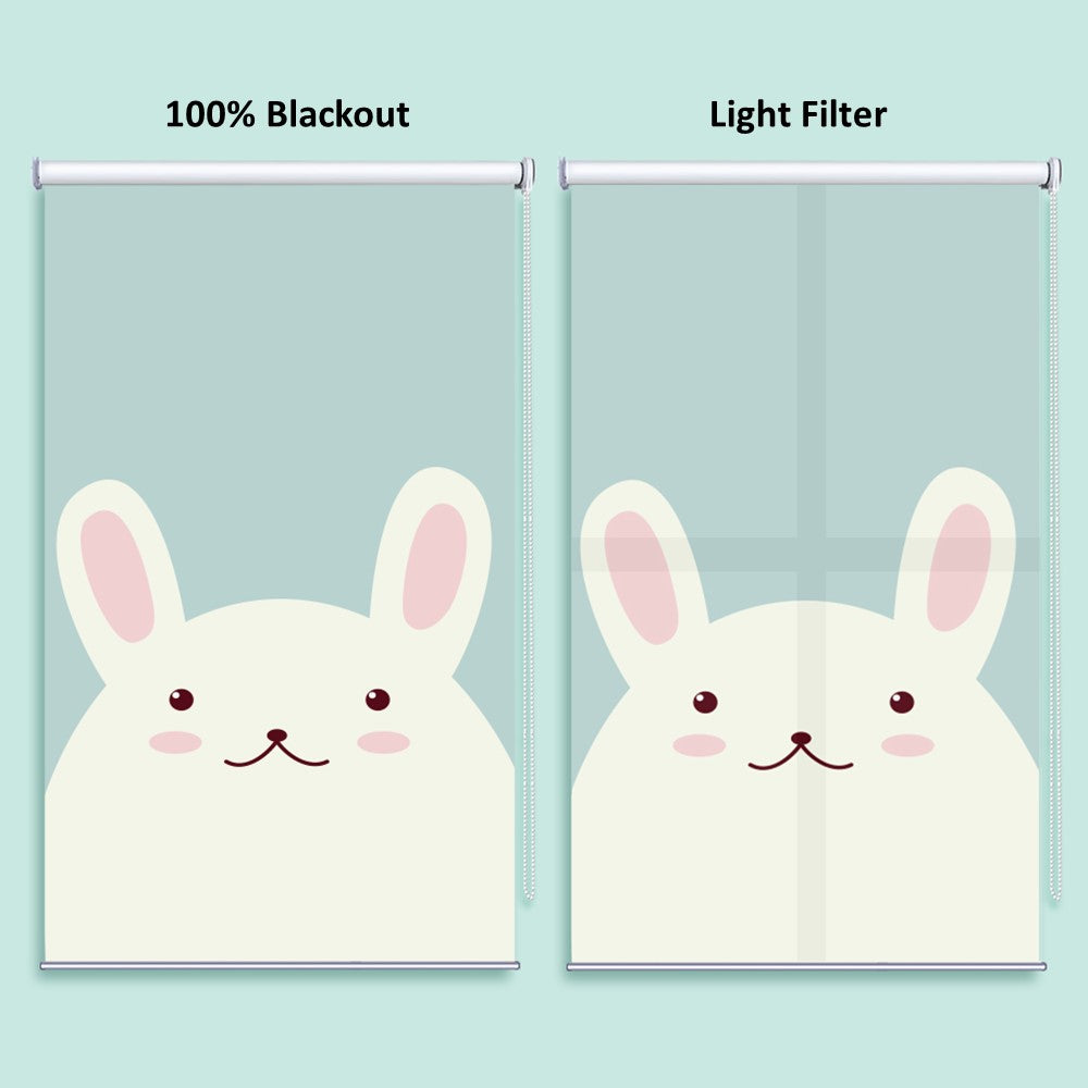 Bunny Rabbit Nursery Kid Room Window Roller Shade
